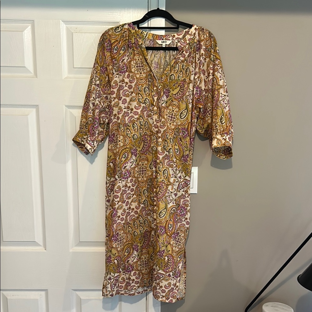 MKT Studio Riley Dress | Multi coloured Paisley print